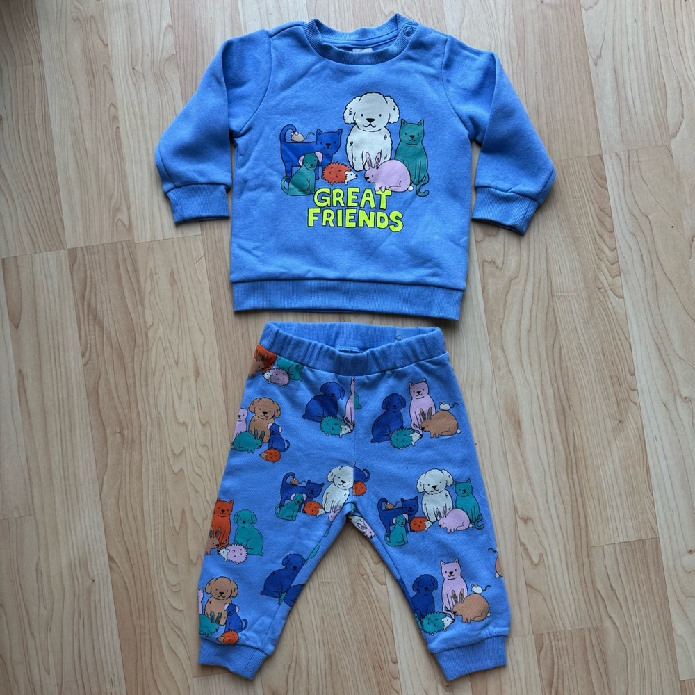 H&M Unisex Blue Baby Outfit